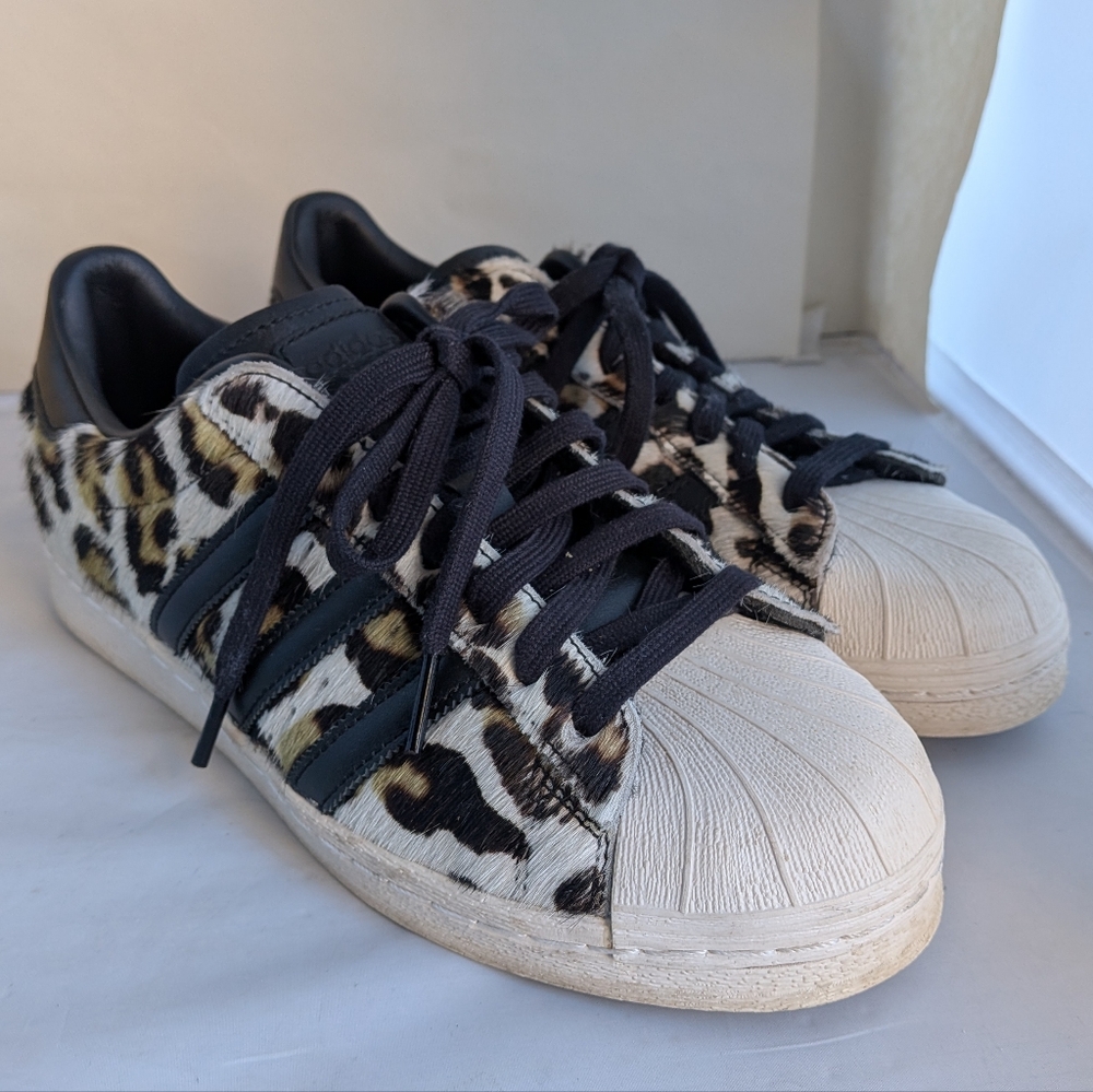 Adidas Superstar 82 Leopard Sneaker Mens SZ 8 Women's Sz 9.5